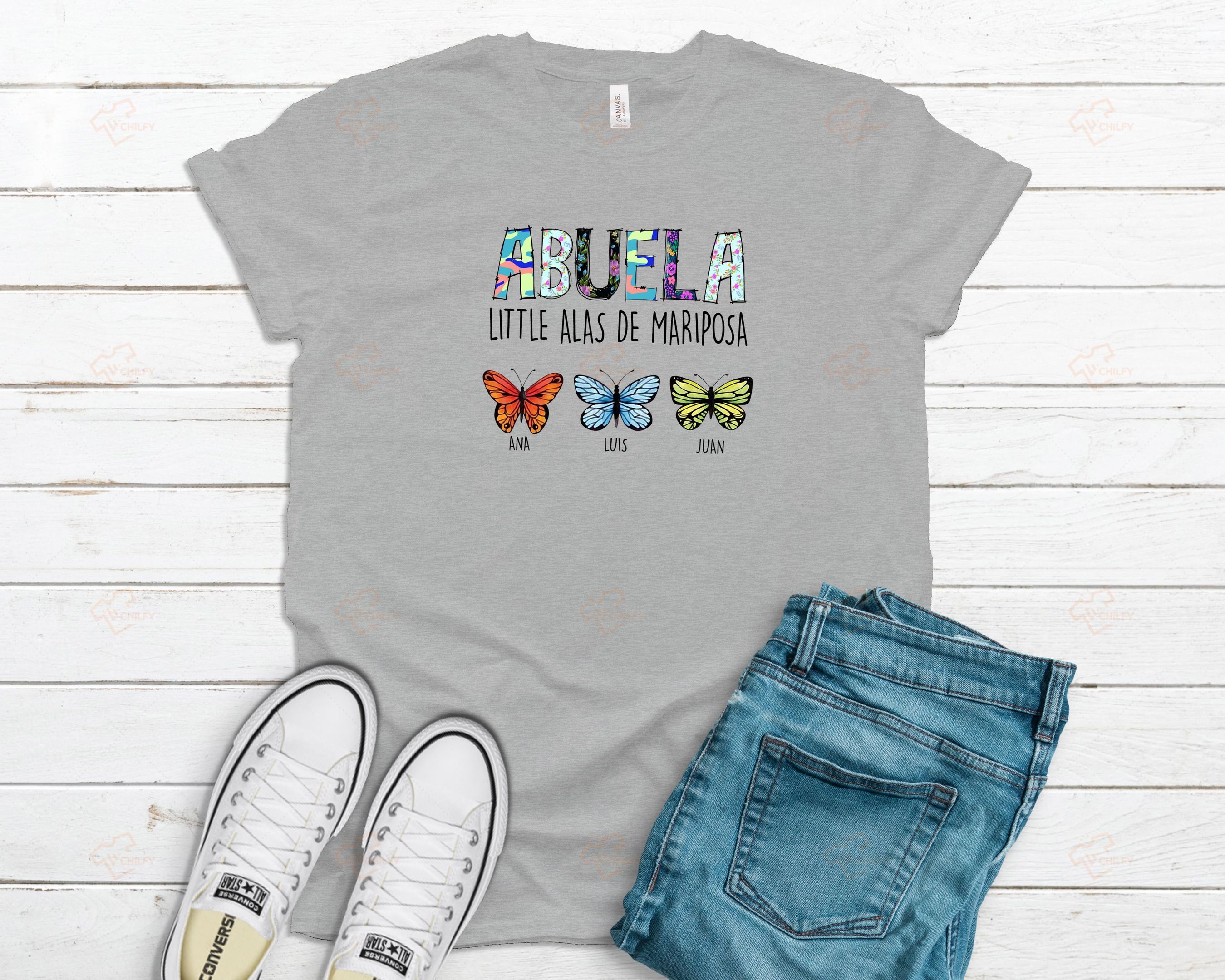 Abuela Little Alas De Marriposa Shirt, Latina Shirt, Latin Gift Shirt, Hispanic Gift Shirt