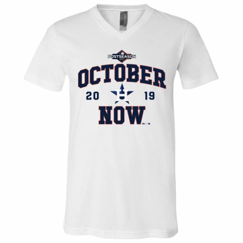 Houston Astros October 2019 Now Postseason Ace V Neck T-Shirt