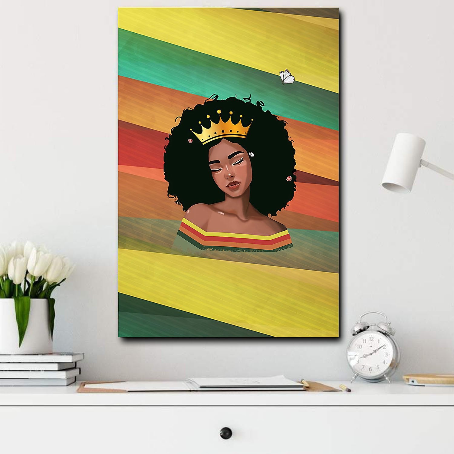 African American Canvass And Prints African Girl Be Your Own Queen African Inspired Home Decor