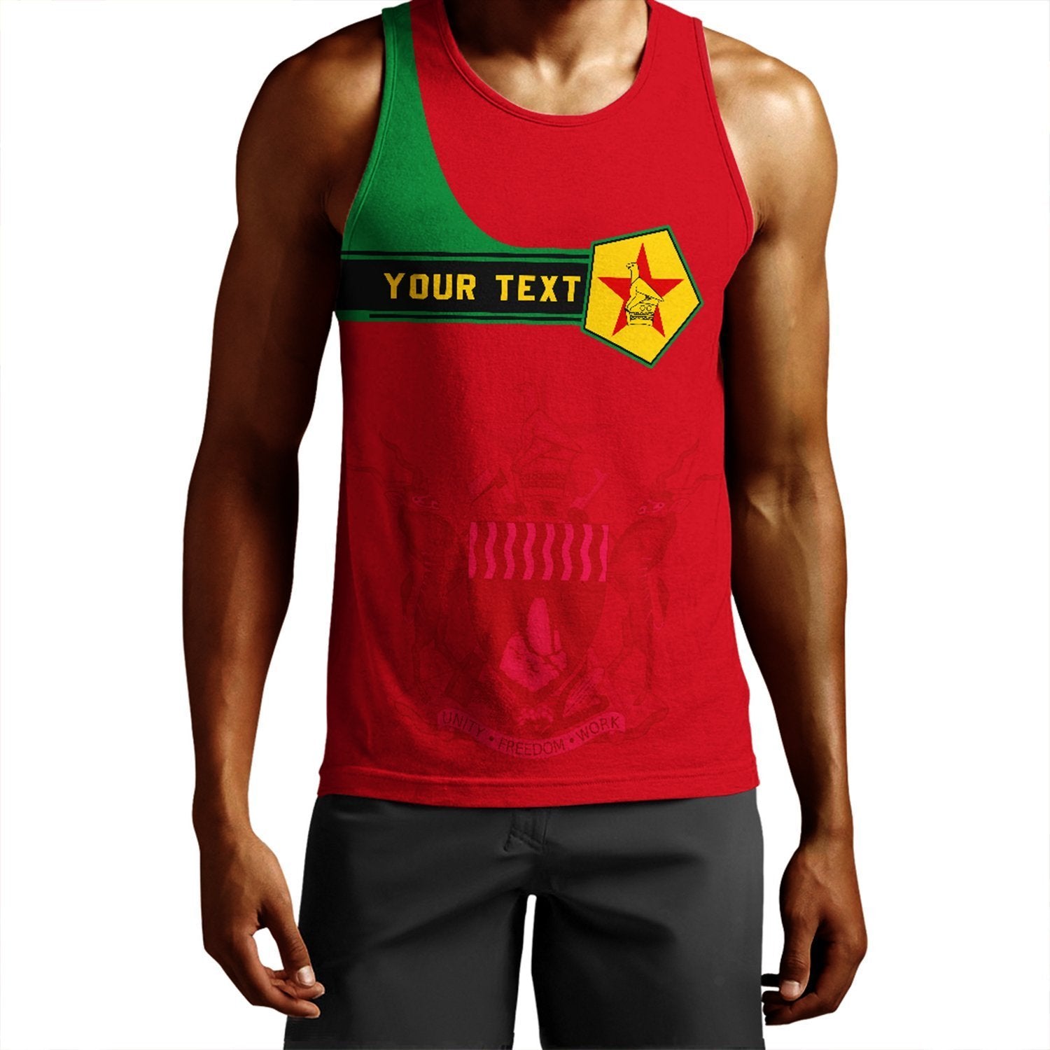 (Custom) African Tank Top – Zimbabwe Men’S Tank Top Pentagon Style