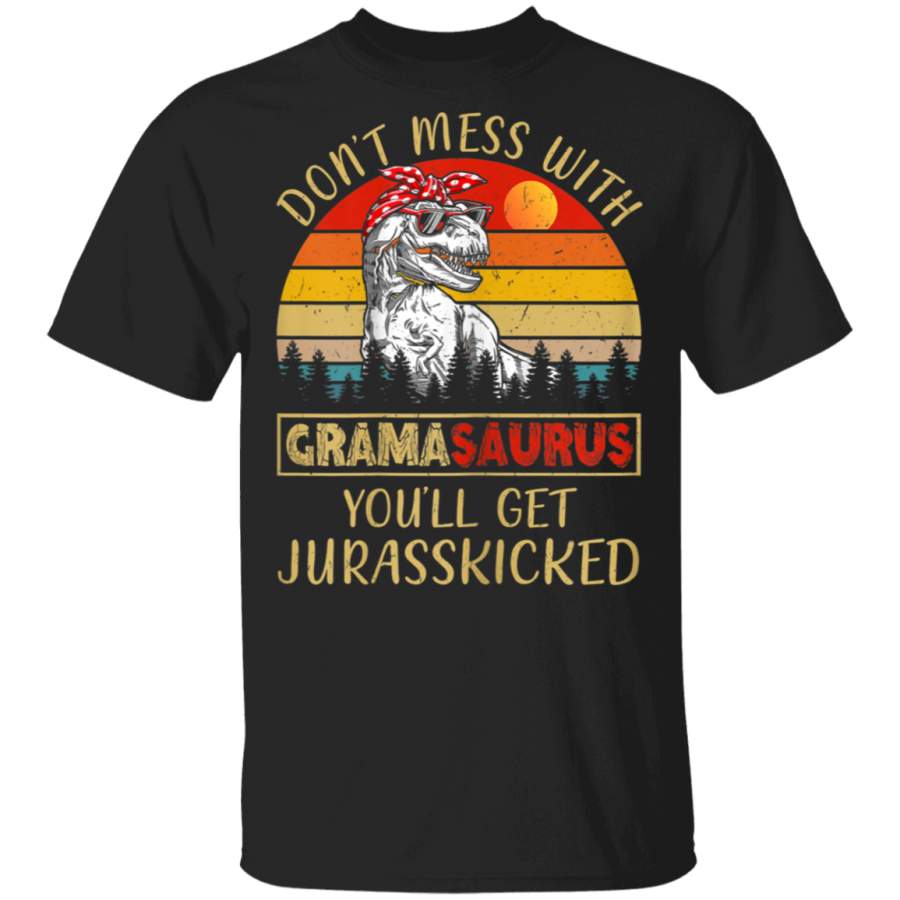 Womens Don’t Mess With Gramasaurus You’ll Get Jurasskicked T-Shirt By Vevotee Store Hoodie Shirt