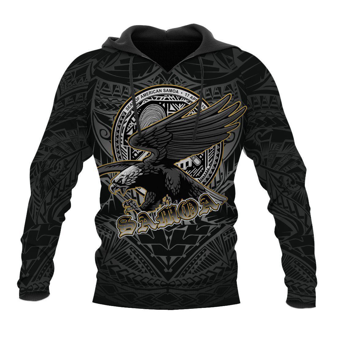 American Samoa Polynesian Eagle Hoodie All Over Print