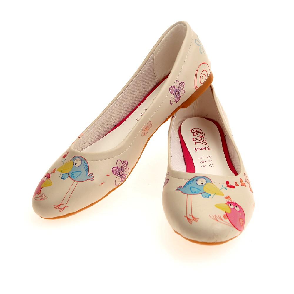 Birds Ballerinas Shoes 1041