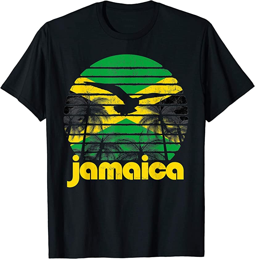 Vintage Retro Jamaica Flag Jamaican 70’s 80’s Men Women Gift T-Shirt