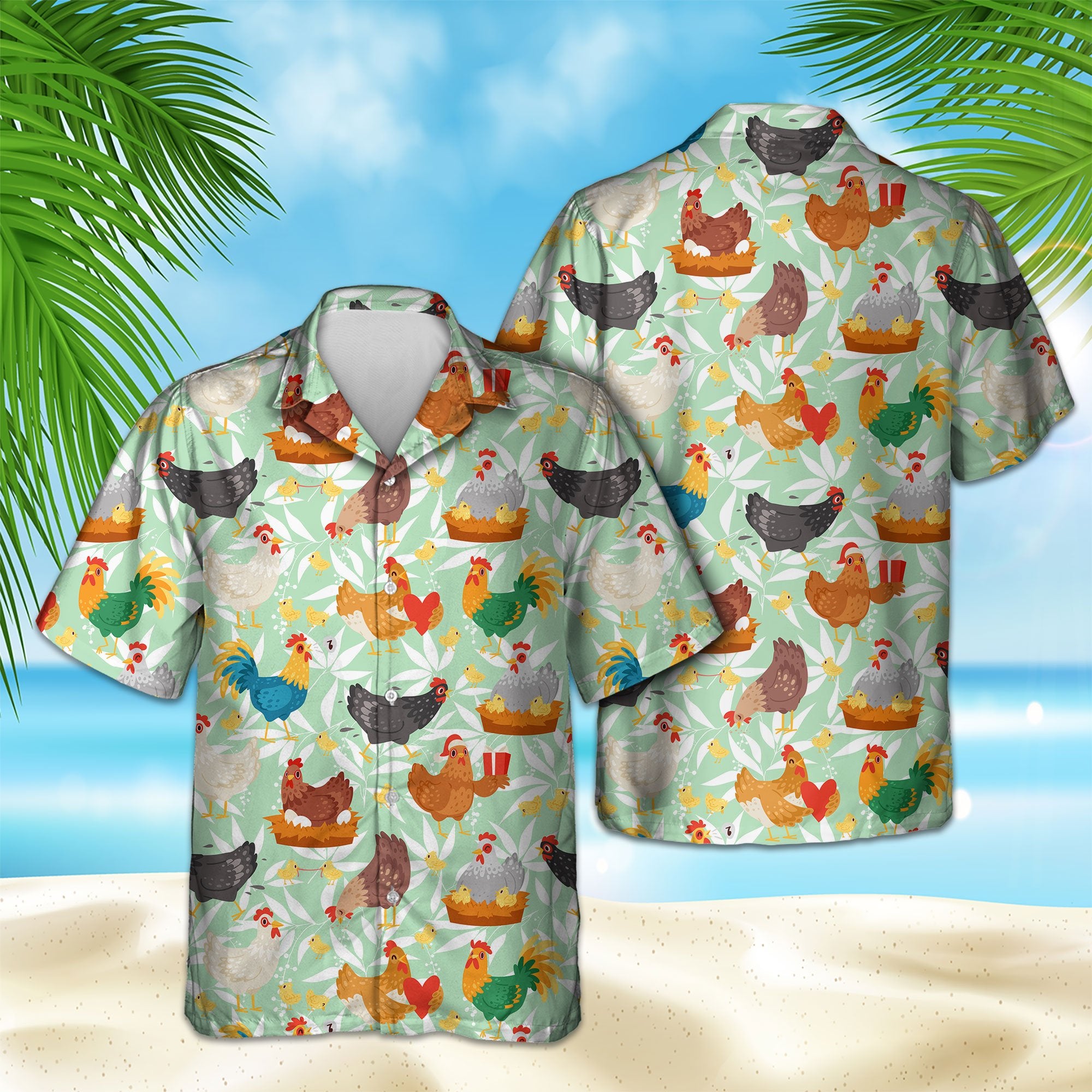 Chicken Pattern Hawaii Shirt Ha40580