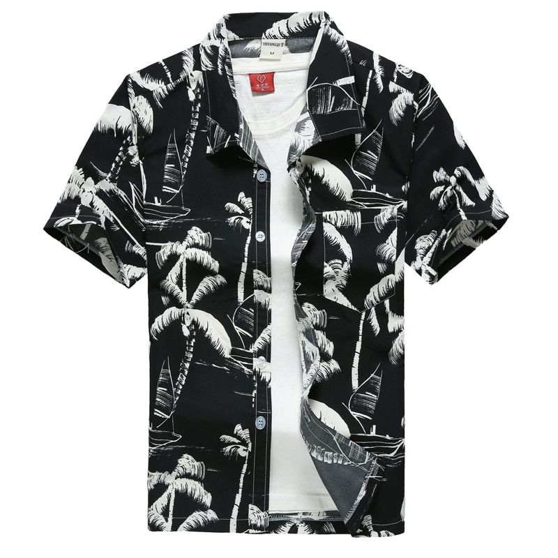 Palm Tree Black High Quality Unisex Hawaii Shirt For Men And Women Ha22289