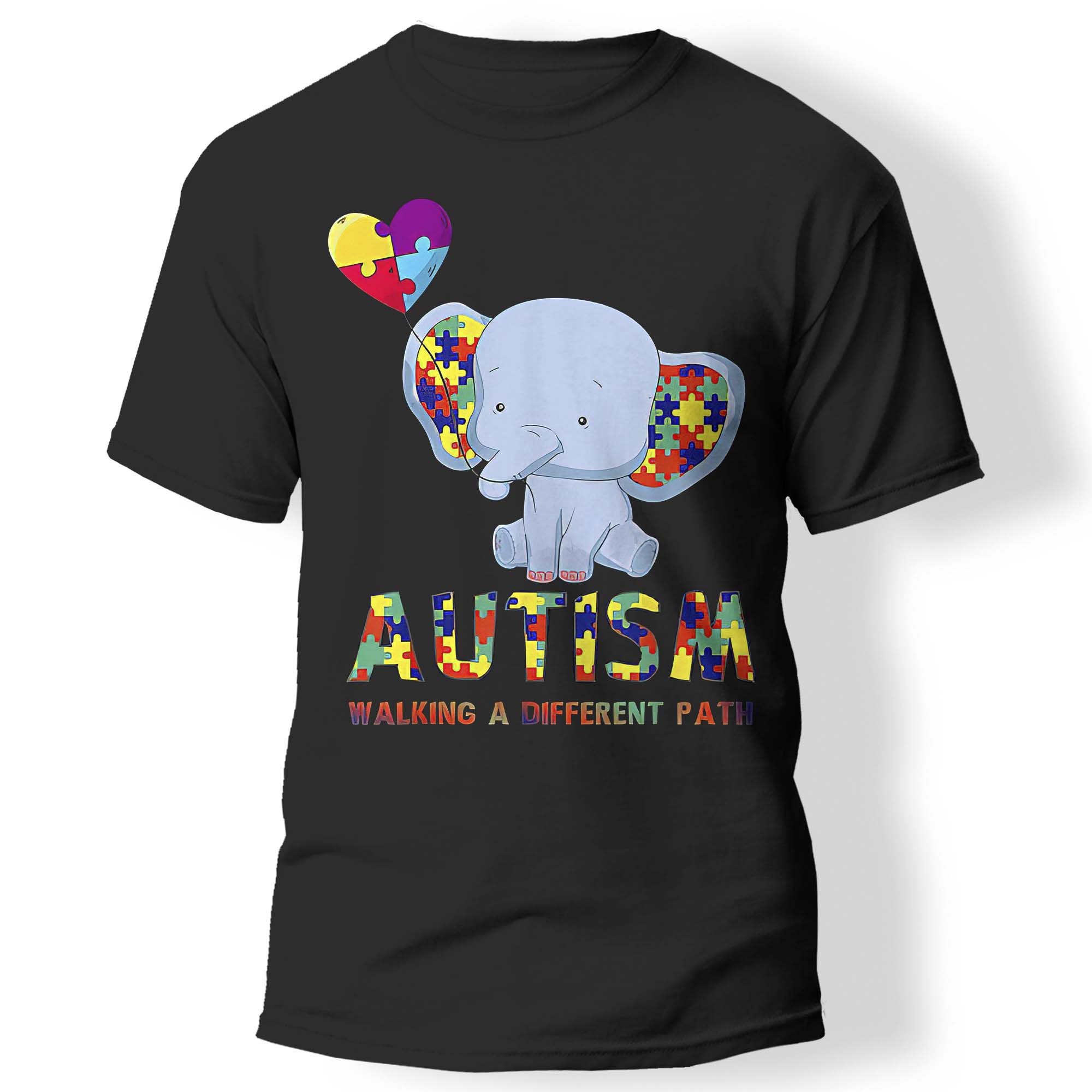 Autism Elephant Walking A Different Path T Shirt For Kids Autism Tshirt, Autism Awareness Month