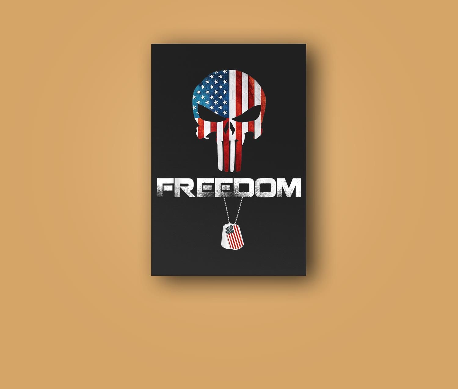 Memorial Day Freedom, 4Th Of July, Independence, Veteran Day Wall Art Canvas