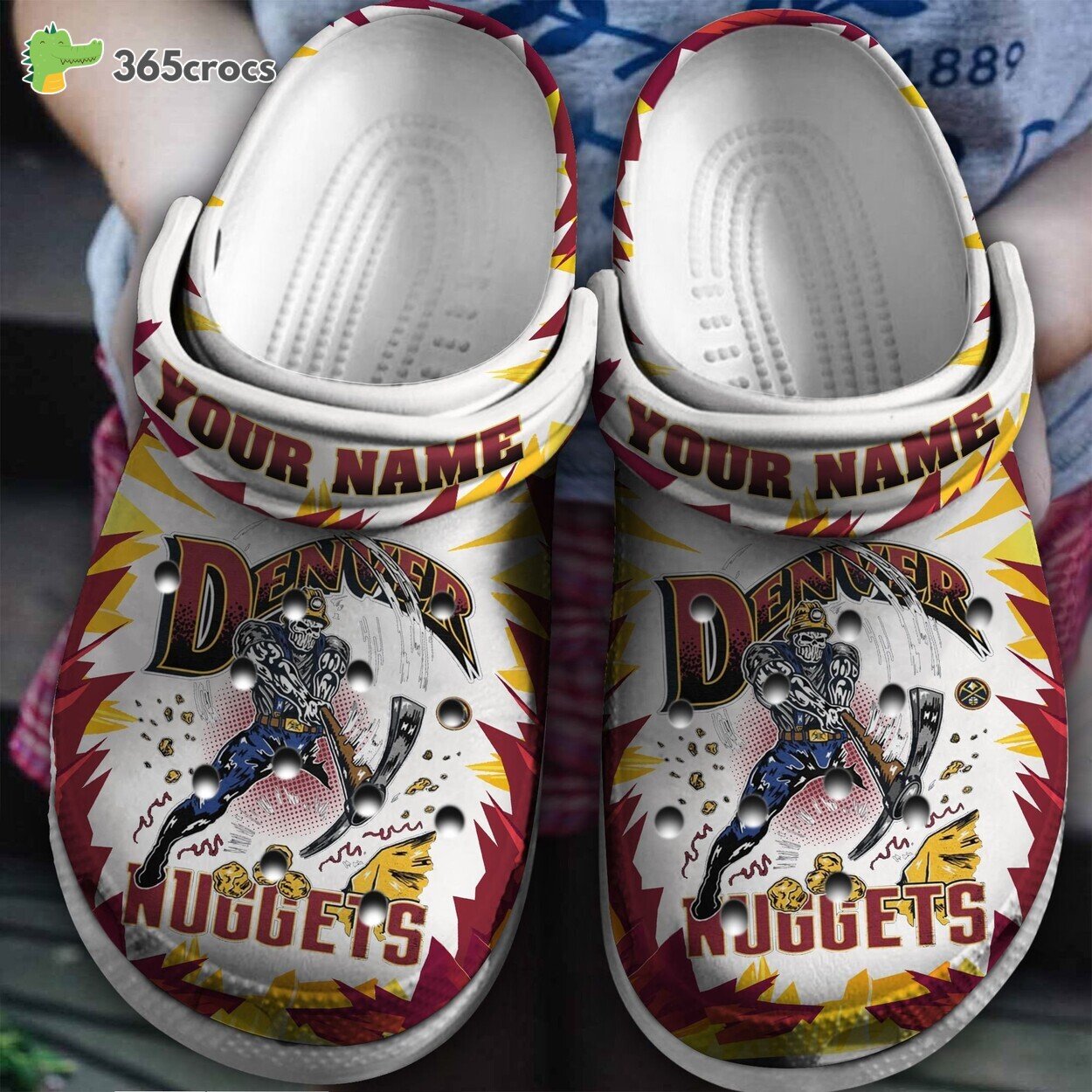 Denver Nuggets NBA Basketball Inspired Comfortable Unique Clog Shoe Design