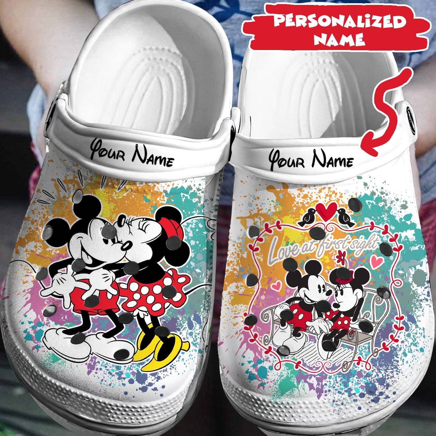 Design Your Disney Dreams: Personalized Mickey Minnie Crocss 3D Clog Shoes