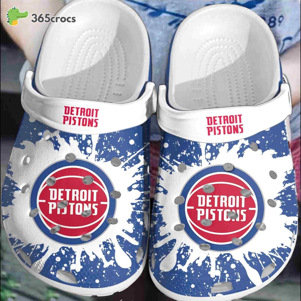 Detroit Pistons Basketball Club Shoes Clogs Crocss Comfortable