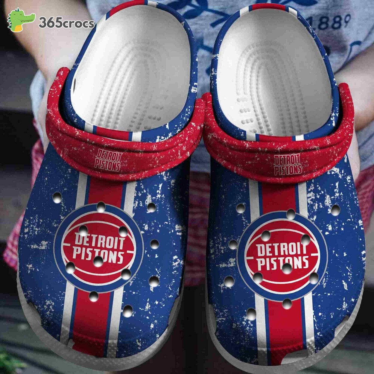 Detroit Pistons Basketball Club Shoes Comfortable Crocss Clogs