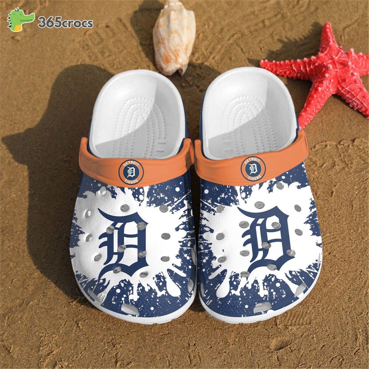 Detroit Tigers Baseball Custom Name Personalized Team Comfort Crocss Clogs