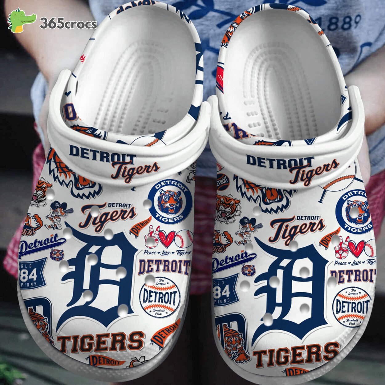 Detroit Tigers Baseball team MLB Sport Crocss Clogs Shoes Comfortable