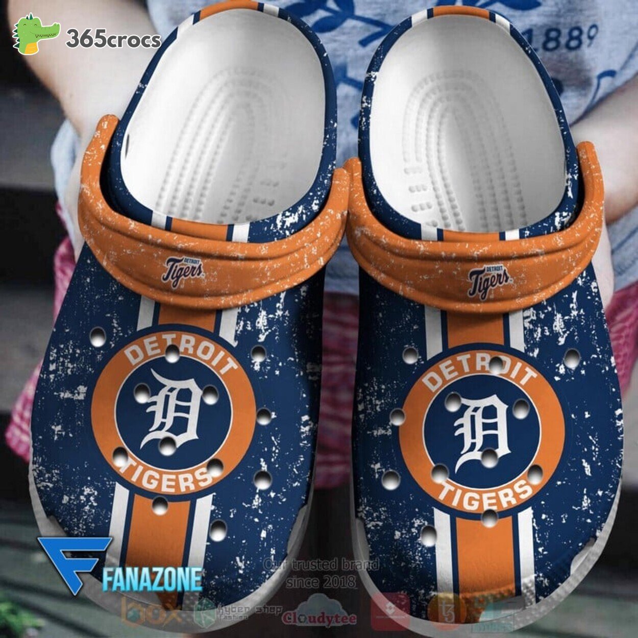 Detroit Tigers MLB Sport Crocss Clogs Shoes Comfortable