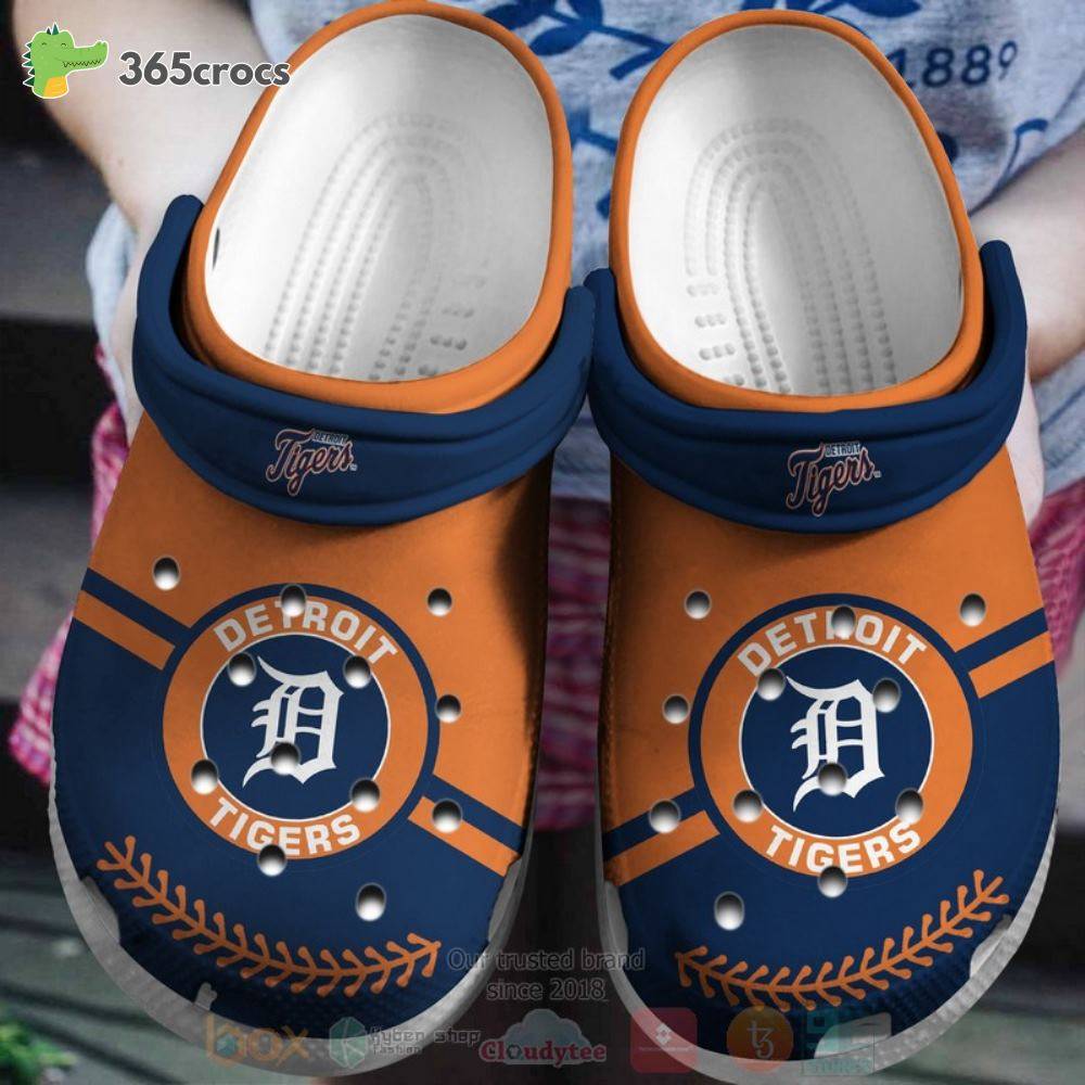 Detroit Tigers Orange-Navy Mlb Crocss Clog Shoes