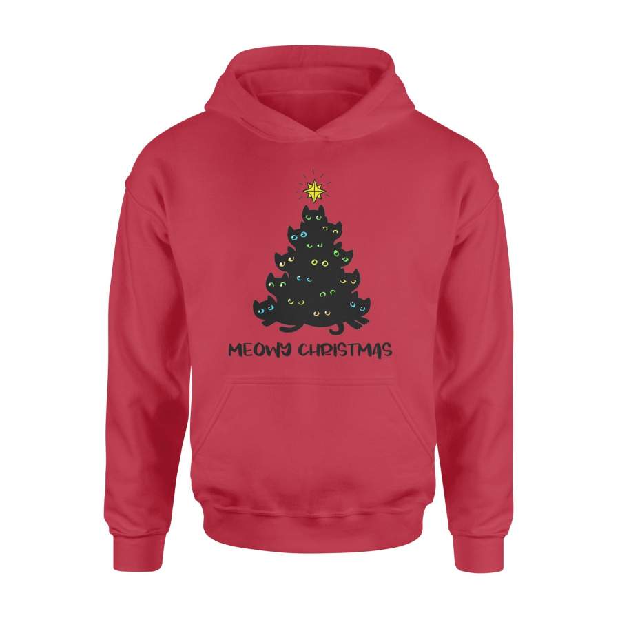 Meow Christmas Tree Hoodie