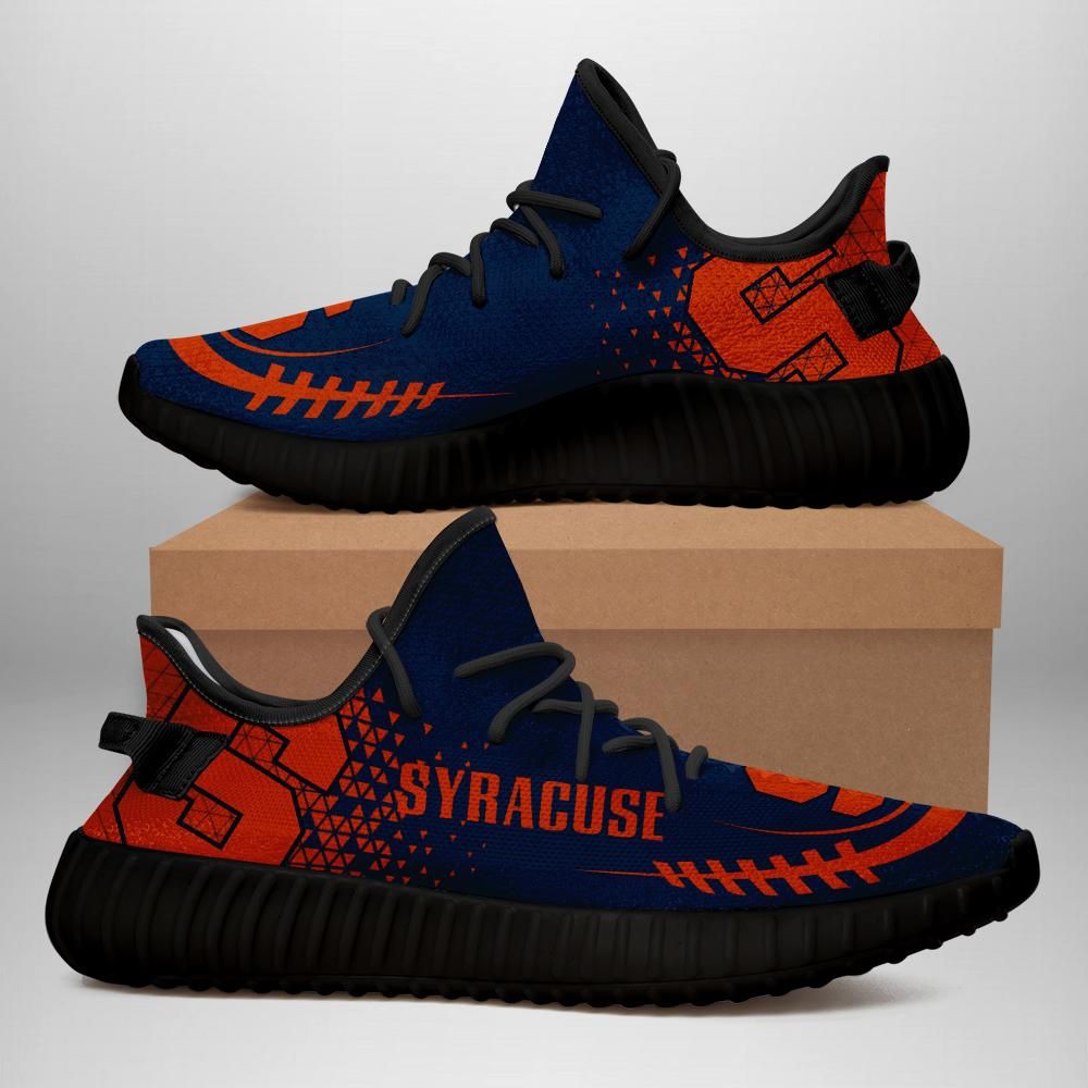 Syracuse Orange Unisex Sneaker Football Custom Shoes Syracuse Orange Yeezy Boost 350