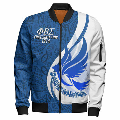 Phi Beta Sigma Bomber Jacket – Custom Fraternity Ornamental Floral Greek Alphabets Bomber Jacket