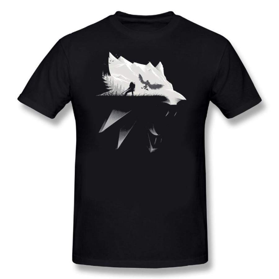 Wolf Silhouette T-shirt The Witcher Shirt S-3XL