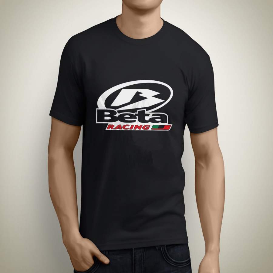 New Beta Racing Italia Logo Short Sleeve Men’S Black T-Shirt Size S To 3Xl
