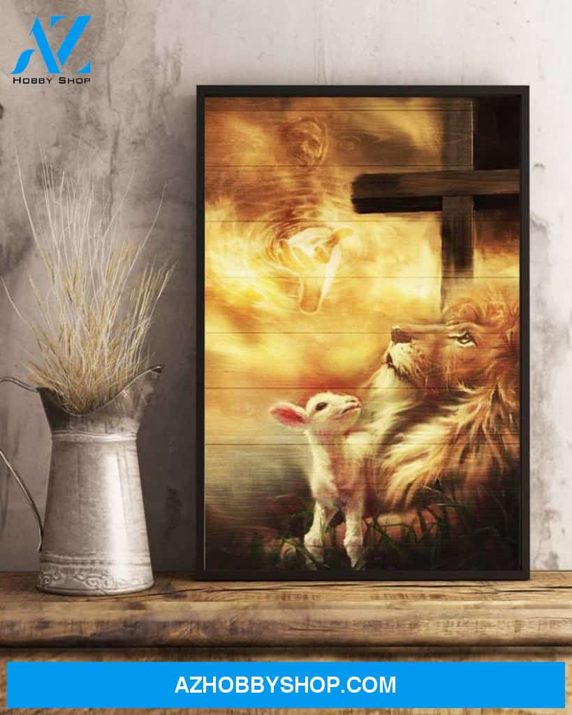 Custom Canvas Jesus – Lion – Lamb Canvas