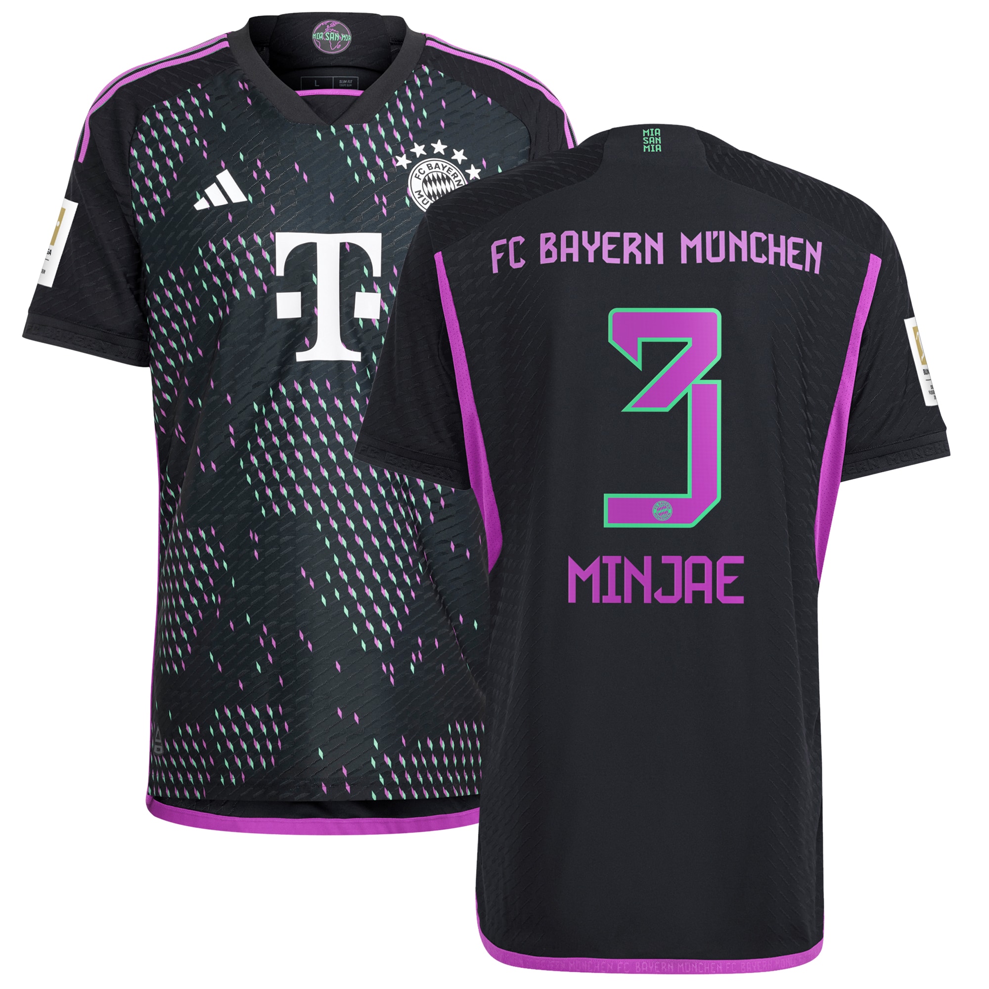 Kim Min-jae Bayern Munich 2023/24 Away Authentic Player Jersey – Black