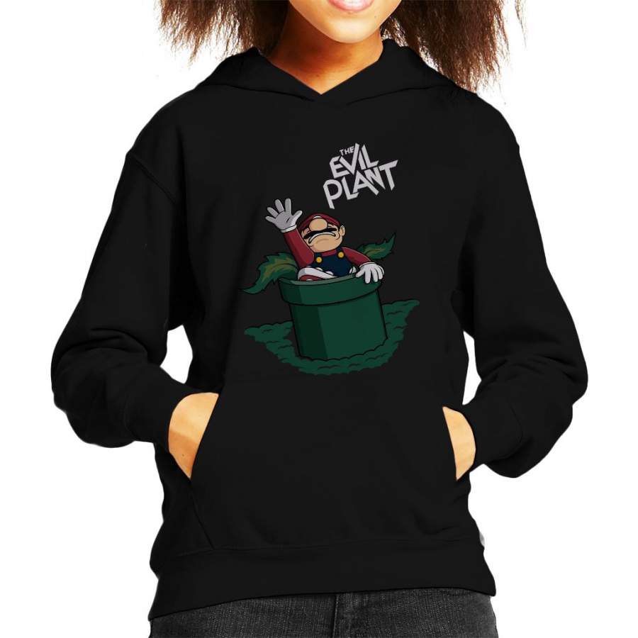 The Evil Plant Super Mario Ash Vs Evil Dead Kid’s Hooded Sweatshirt