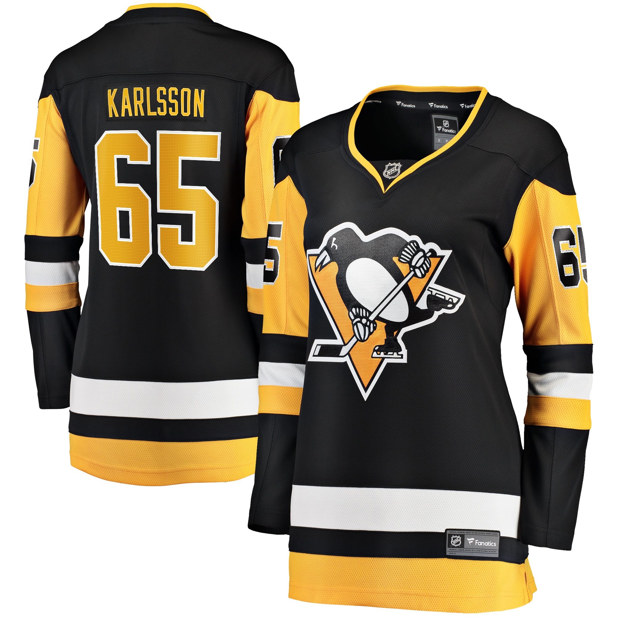 Erik Karlsson Pittsburgh Penguins Branded Women's Home Breakaway Jersey – Black