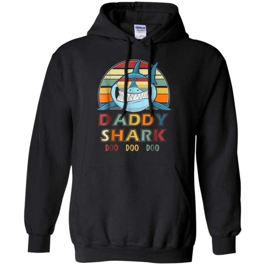 AGR Retro Vintage Daddy Shark  gift for Father Hoodie