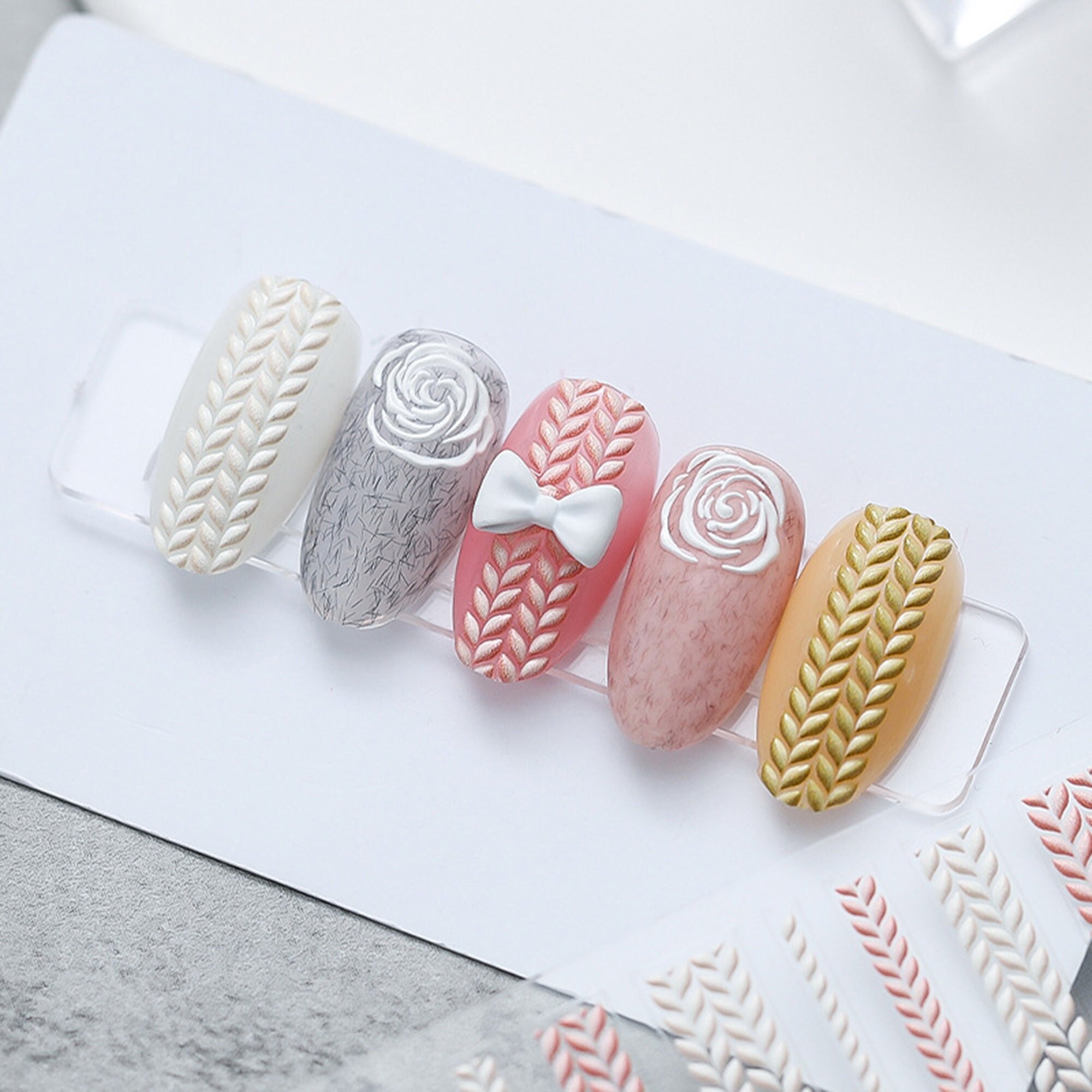 Sweater Nail Stickers, Sweater Nail Decals, Winter Nail Stickers, Winter Nail Decal, Nail Decal Art, 5D Embossed, DIY Nails