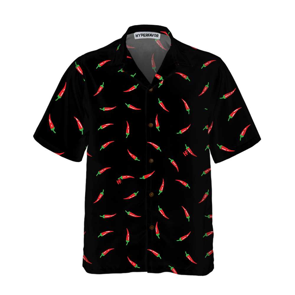 Pepper On A Black Background Hawaii Funny Red Shirt For Hot Chilli Ha97646