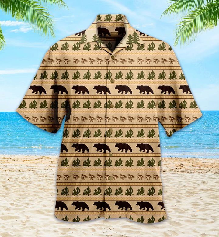 Bear Tracks Brown Hawaii Shirt Ha72656