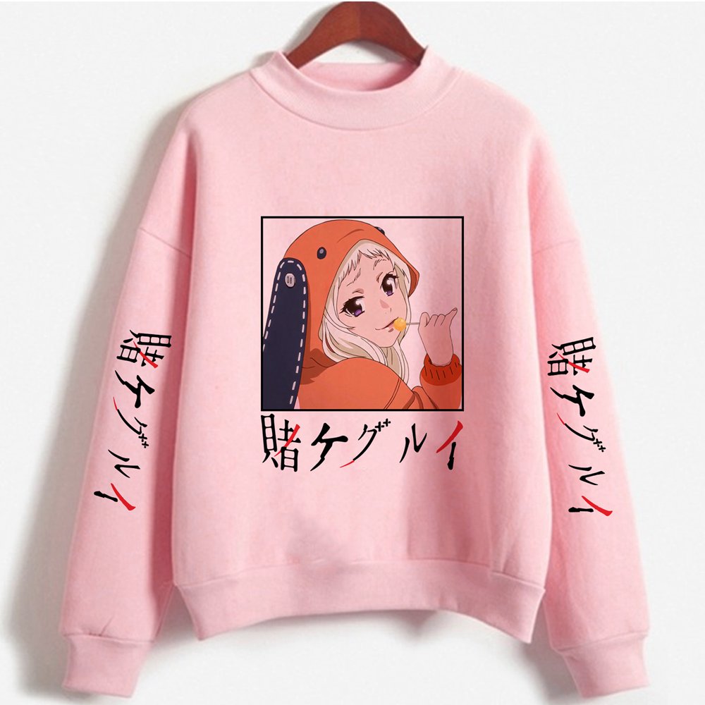 SUNOWE Japanese Anime Kakegurui Yomoduki Runa Kawaii Korean Style Clothes Women’s Hoodies Tops Harajuku Fleece Hoody Clothing alx