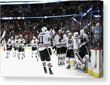 Chicago Blackhawks V Anaheim Ducks Stephen Dunn Canvas Print