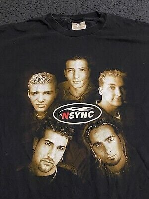 Vintage 1990s Double Sided Nsync T Shirt  L Winterland 6195