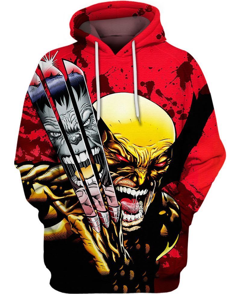 Wolverine And Hulk 3D Hoodie Zip Hoodie For Man And Woman G95