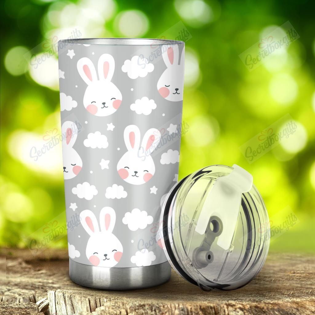 Personalized Rabbit Cloud Pattern Nc1111830Cl Stainless Steel Tumbler Customize Name, Text, Number