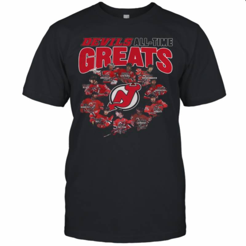 Original New Jersey Devils All Time Greats Signatures Unisex Jersey Tee