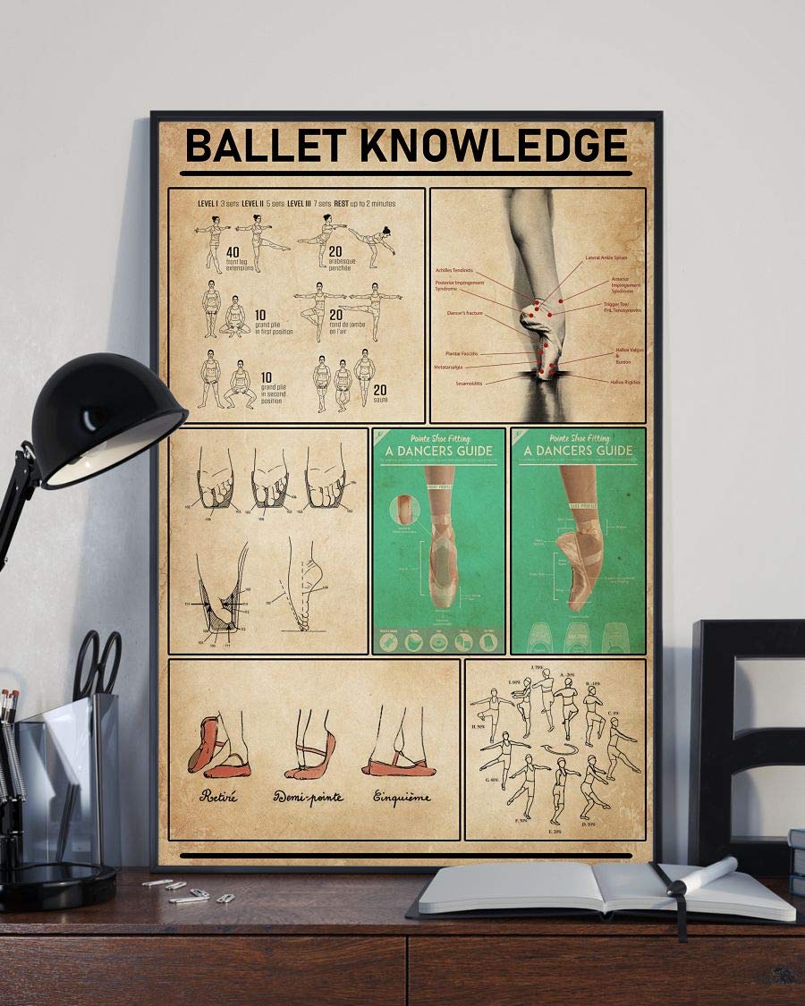 Ballet Knowledge Points Shoe Fitting A Dancers Guide Satin Poster Portrait no Frame