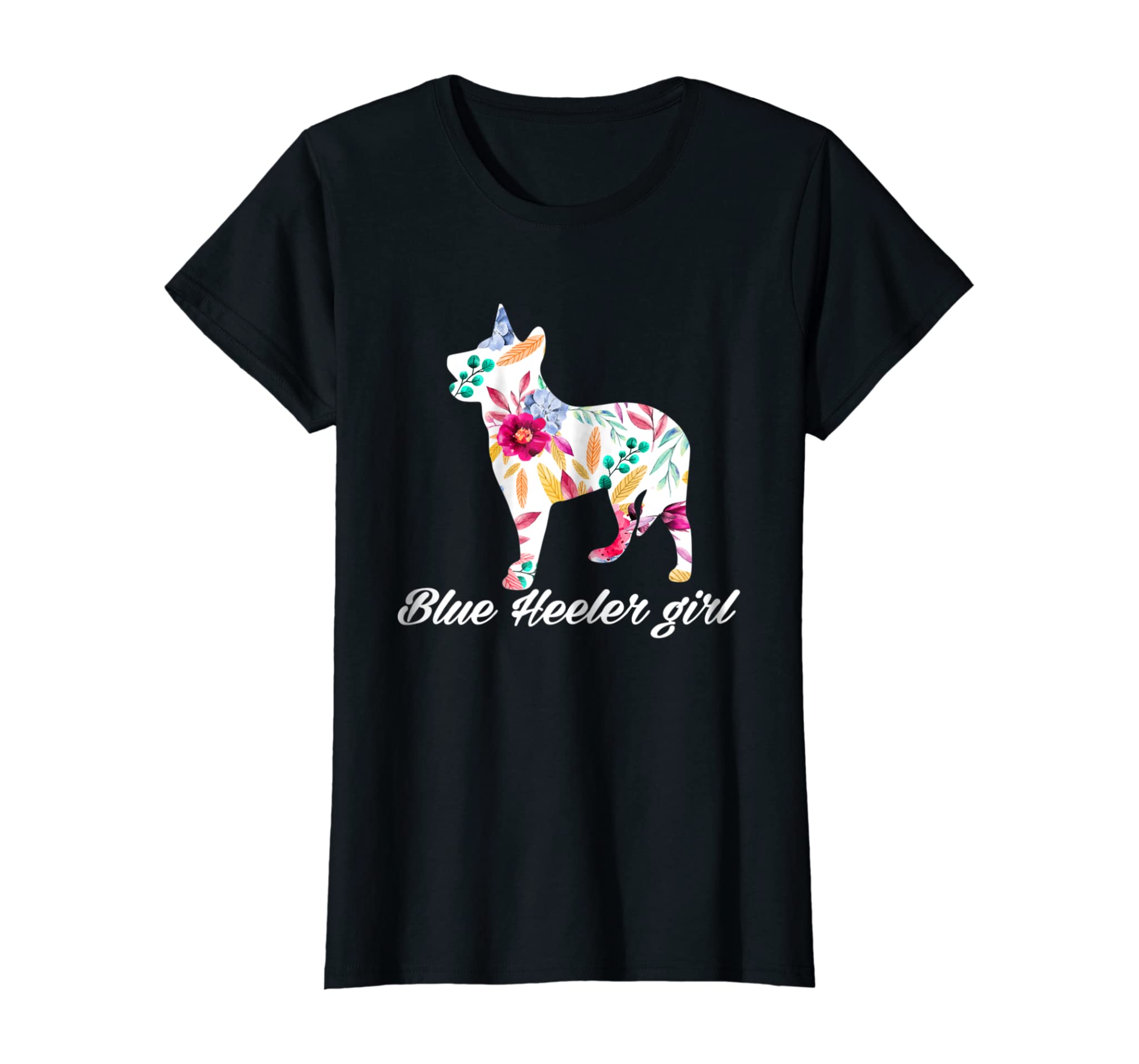 Decorative Flowers Blue Heeler Girl T-shirt Cattle Dog Mom