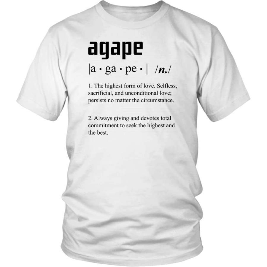 Agape love definition t-shirt