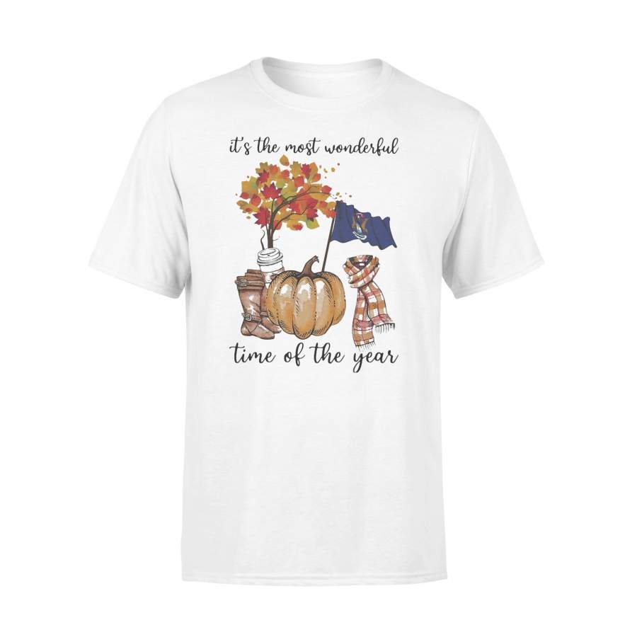 Michigan Flag It’s The Most Wonderful Time Of The Year Leaves T-shirt