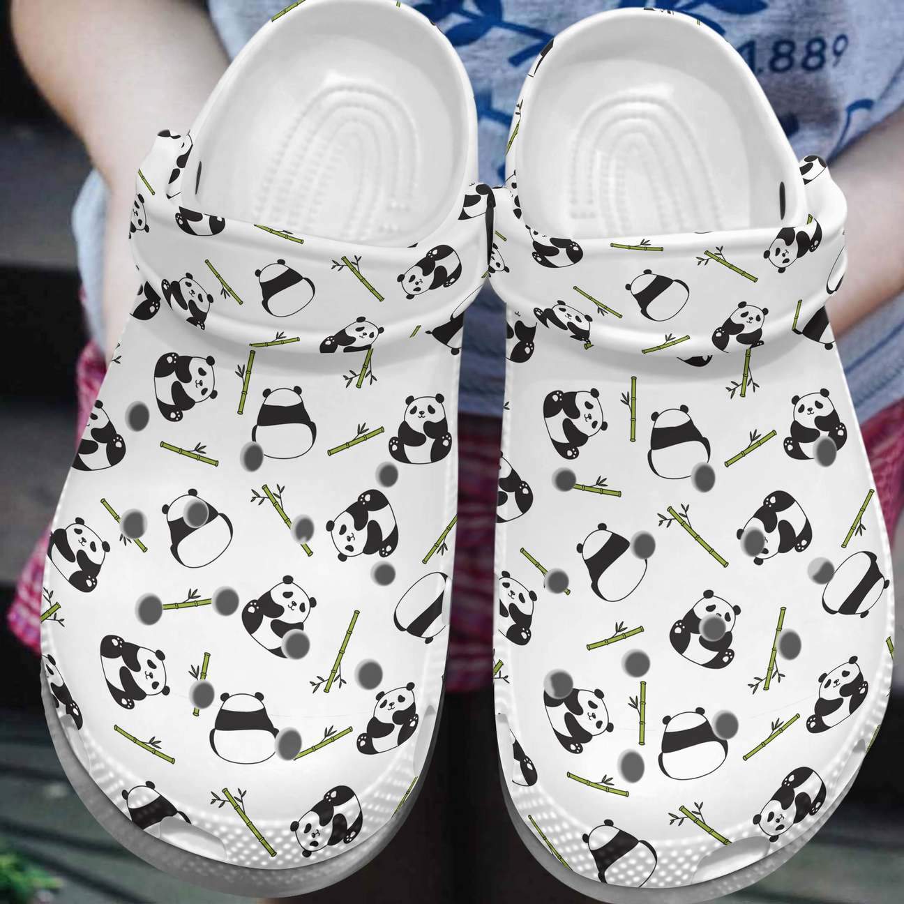 Panda Personalized Clog, Custom Name, Text, Color, Number Fashion Style For Women, Men, Kid, Print 3D Cute Panda Pattern F2