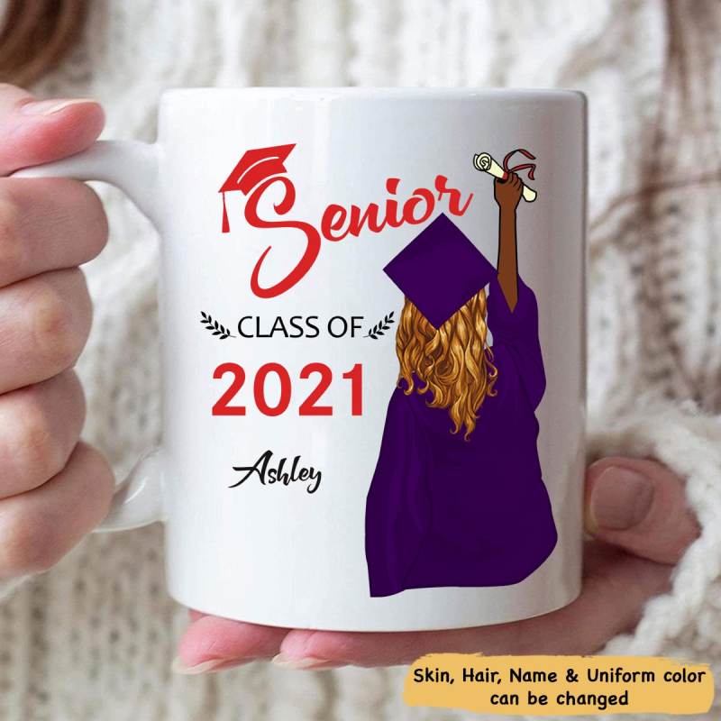 Senior Class Of 2021 Hat Personalized Mug