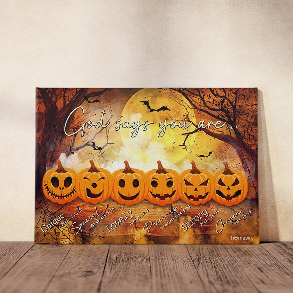 God Says You Are Pumpkin Halloween Canvas And Poster Wall Art | Wall Decor