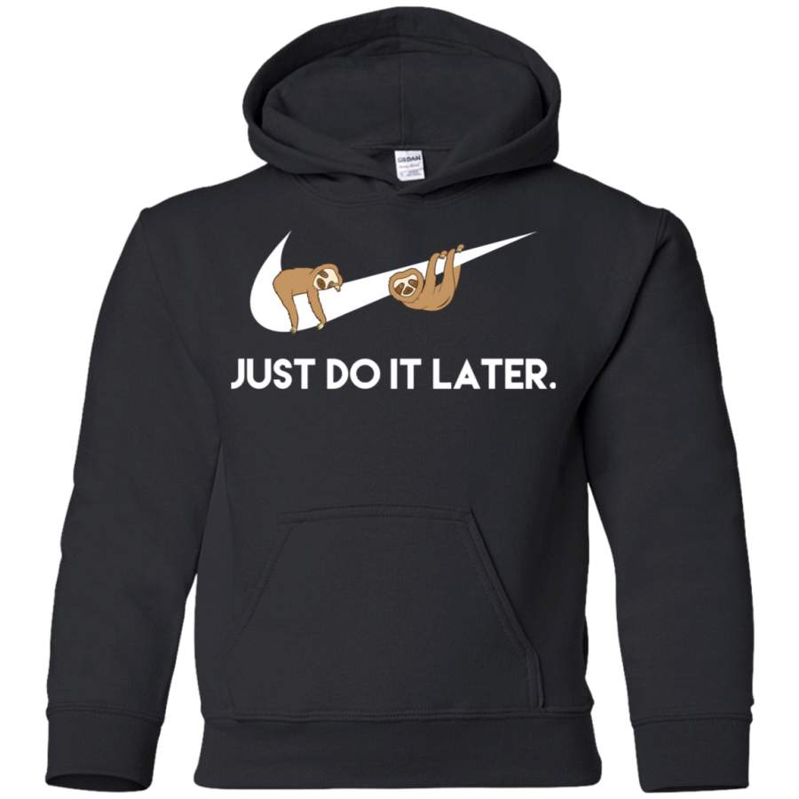 AGR Just Do It Later. Sloths Youth Pullover Hoodie