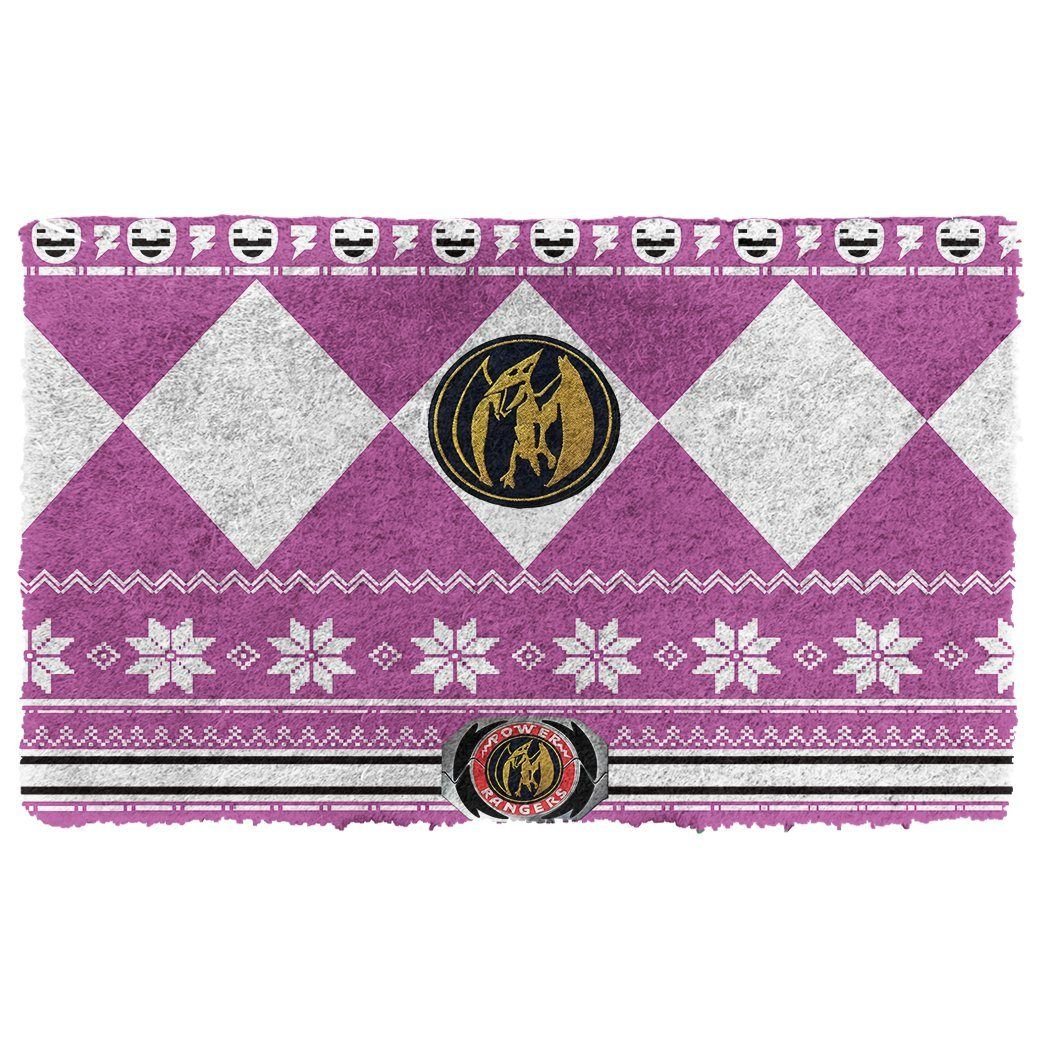 Gearhumans 3D Mighty Morphin Power Ranger Ugly Pink Doormat