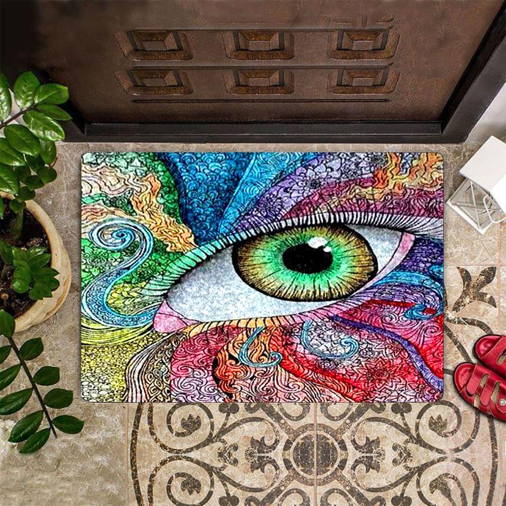 Evil Eye Doormat Color Unique Welcome Mat Indoor Entry Rug Entrance Mat New House Gift Idea