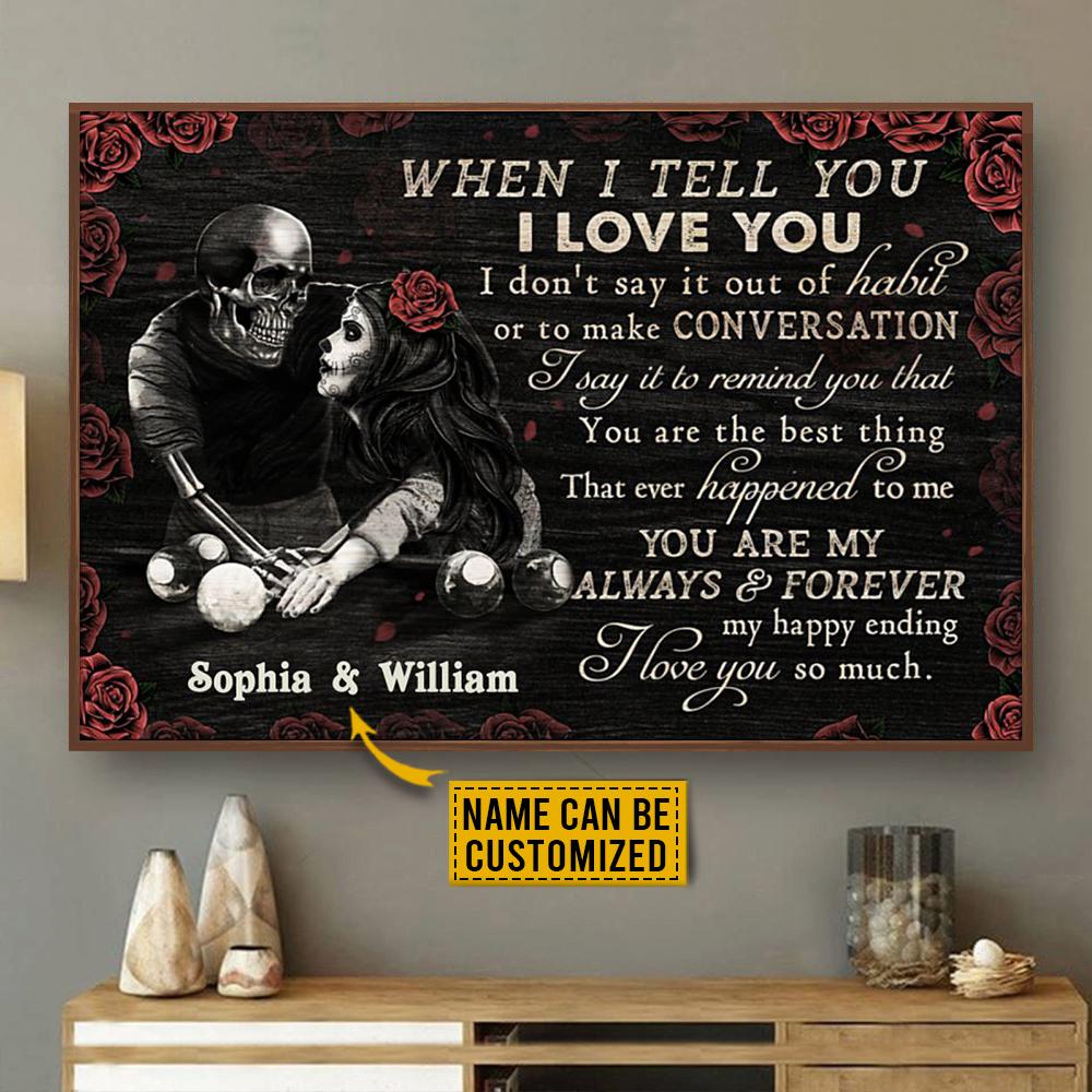 Personalized Canvas, Custom Canvas Prints Billiard Skeleton When I Tell You Customized Poster Print, Canvas Poster Wall Art, Canvas Print Wall Decor